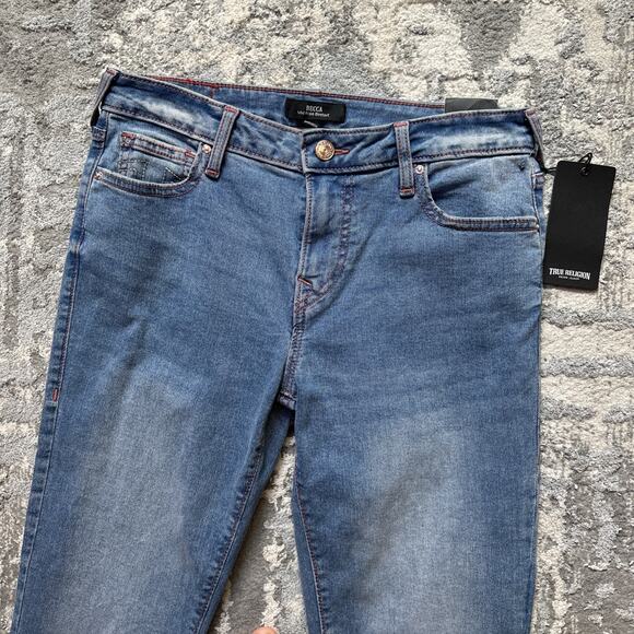 True Religion Becca Mid Rise Boot Cut Jeans Size 28 NWT Minor Flaw - Picture 3 of 13